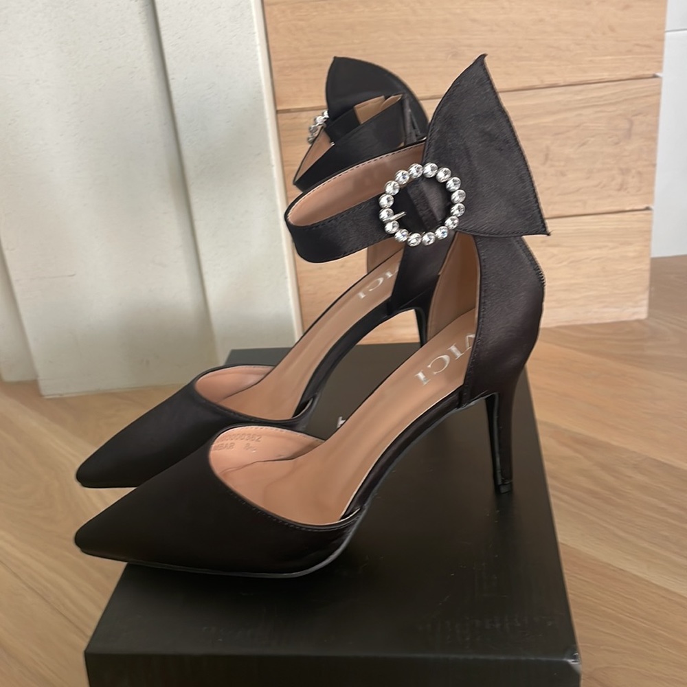 Vici Belle of the Ball satin Embellished Pointed Heel